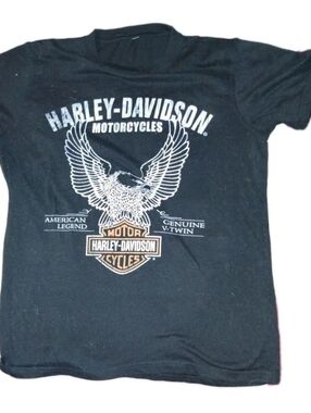 Harley Davidson Jamaica Black Short Sleeve T-shirt No Labels Large? Double Sided